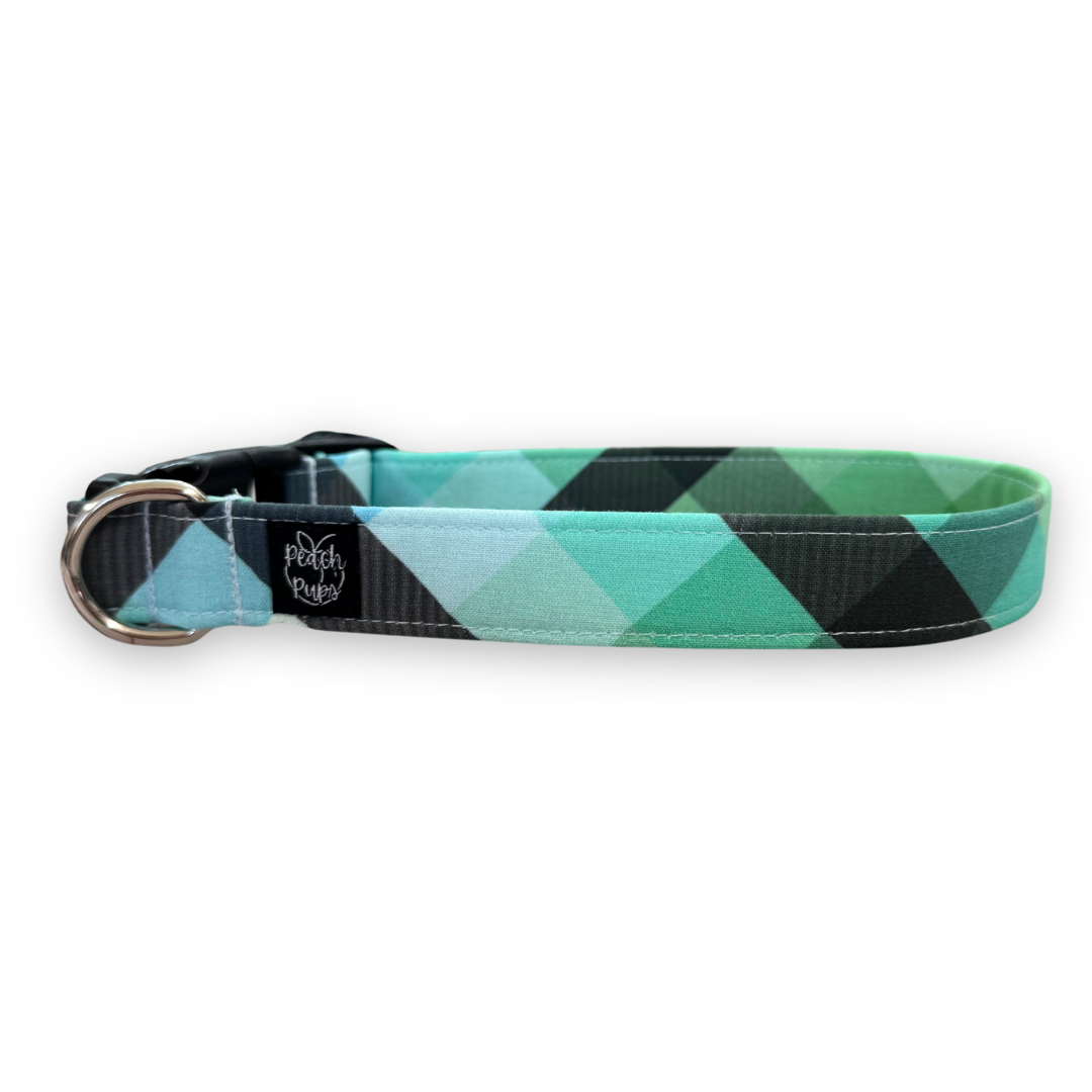 Green Bias Plaid Collar