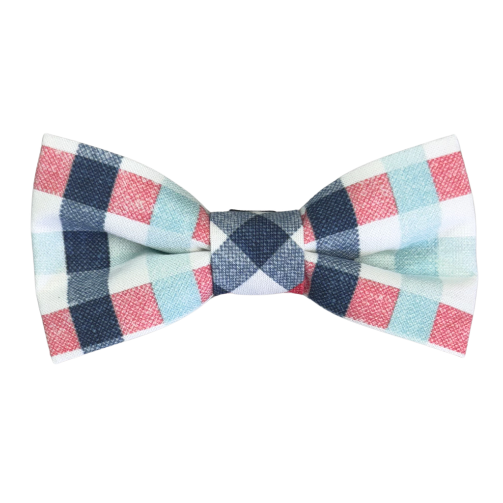 Red, White, and Blue Gingham Bow Tie