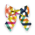 Summer Bias Plaid Sailor Bow