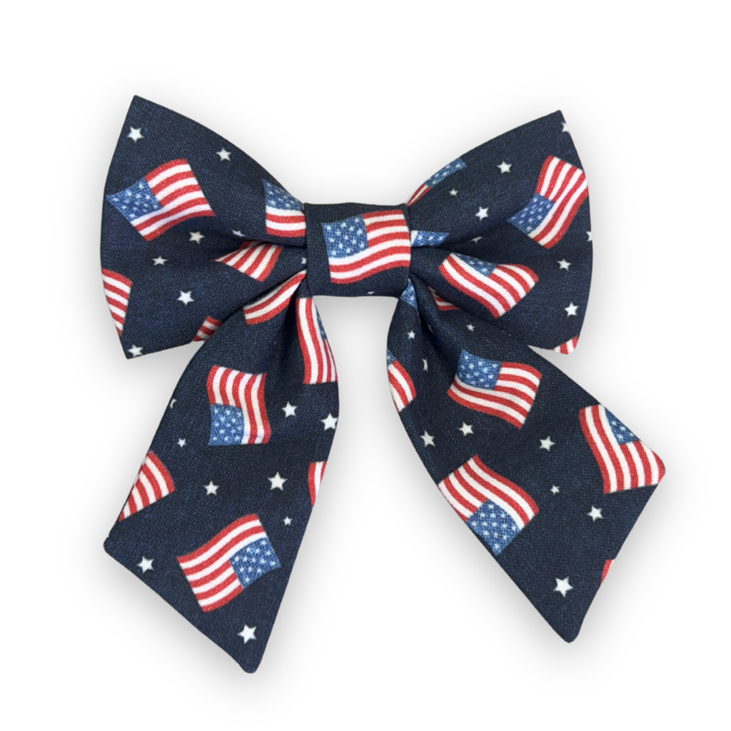 American Flags Sailor Bow