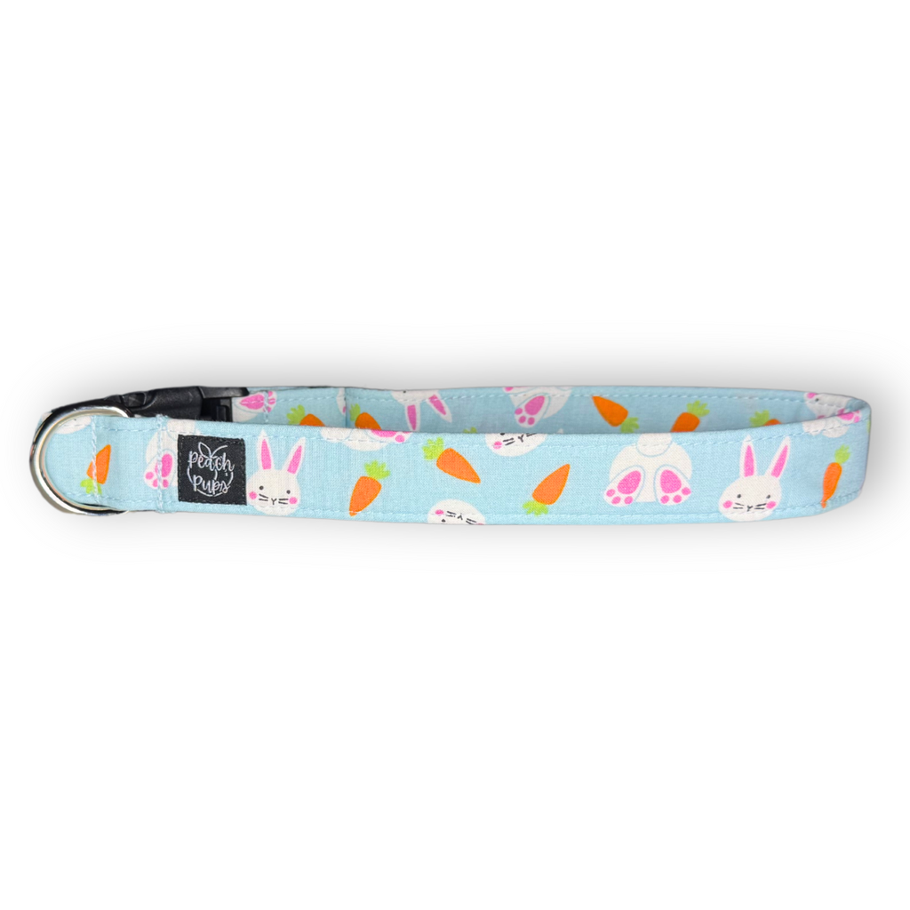 Blue Bunnies and Carrots Collar
