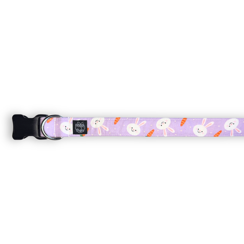Purple Bunnies and Carrots Collar