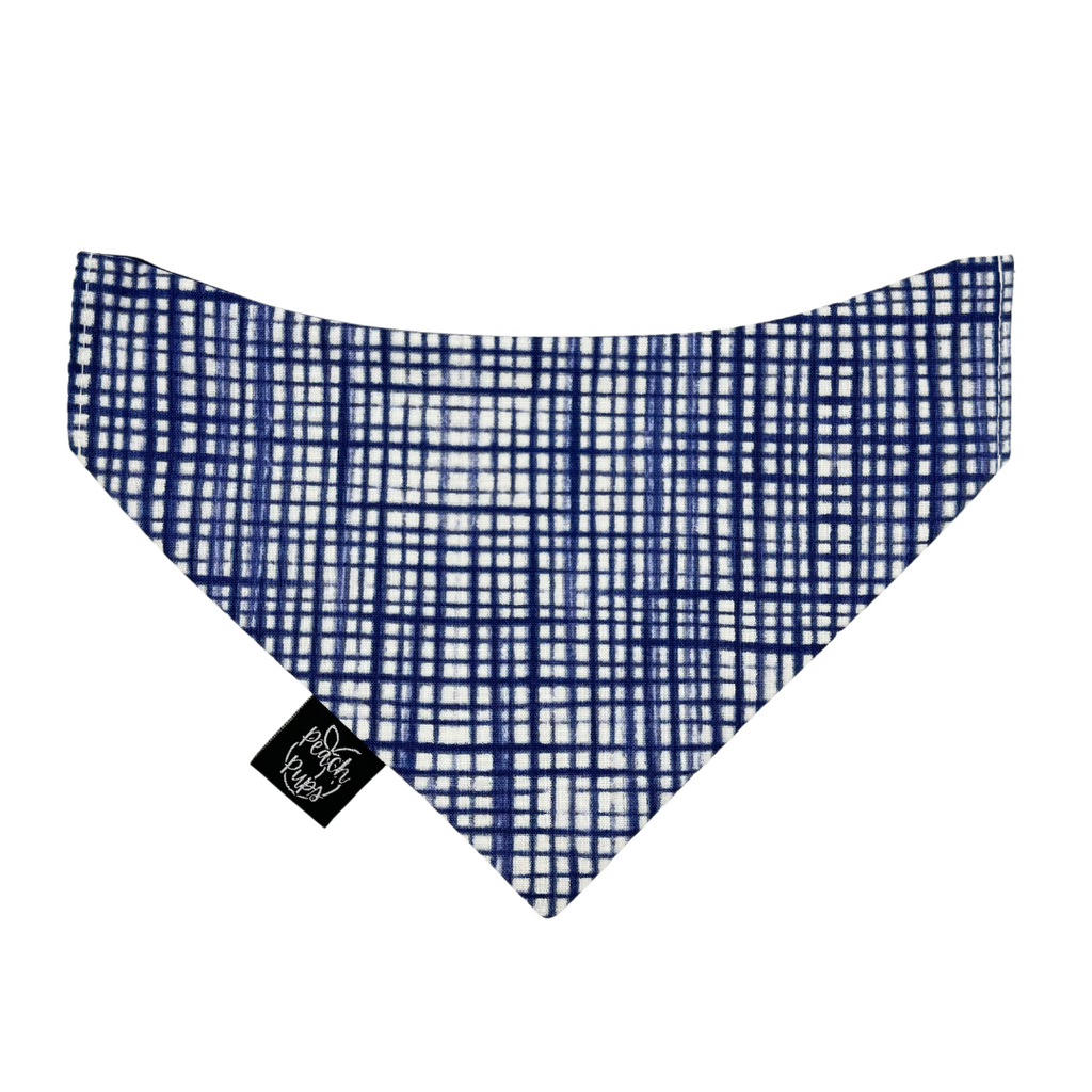 Blue Painted Plaid Bandana