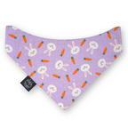 Purple Bunnies and Carrots Bandana