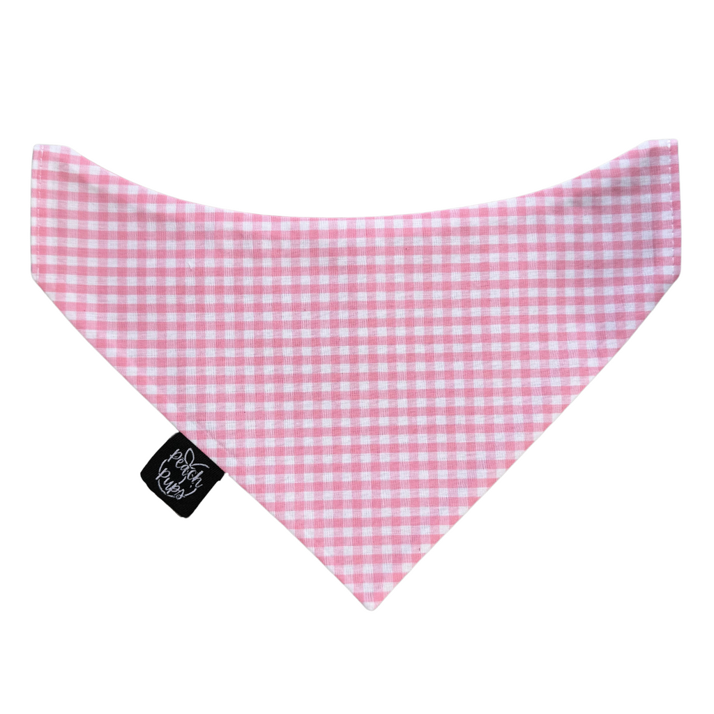 Pink Gingham Bandana