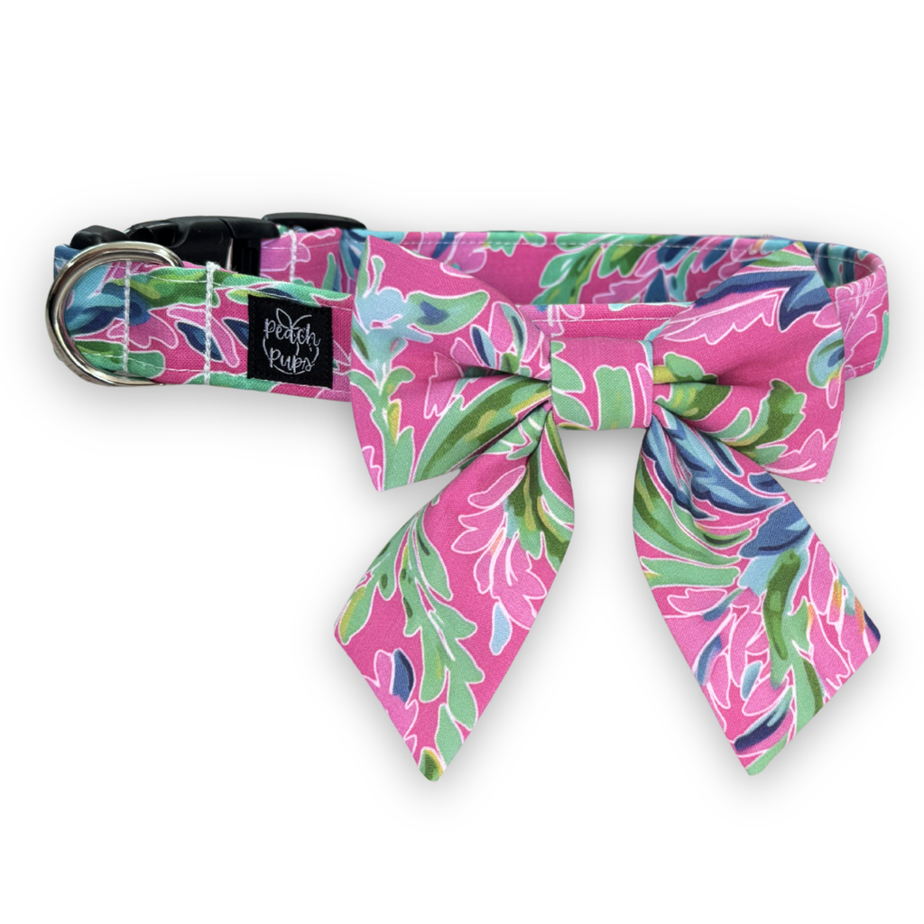 Pink Palms Sailor Bow