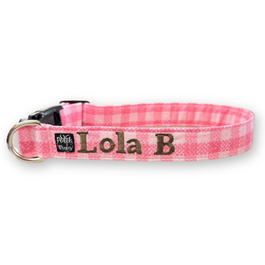 Pink Tweed Collar