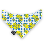 Yellow Floral Gingham Bandana