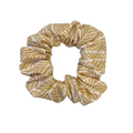 Beige Chevron Scrunchie