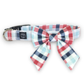 Red, White, and Blue Gingham Sailor Bow