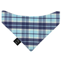 Navy and Teal Plaid Bandana